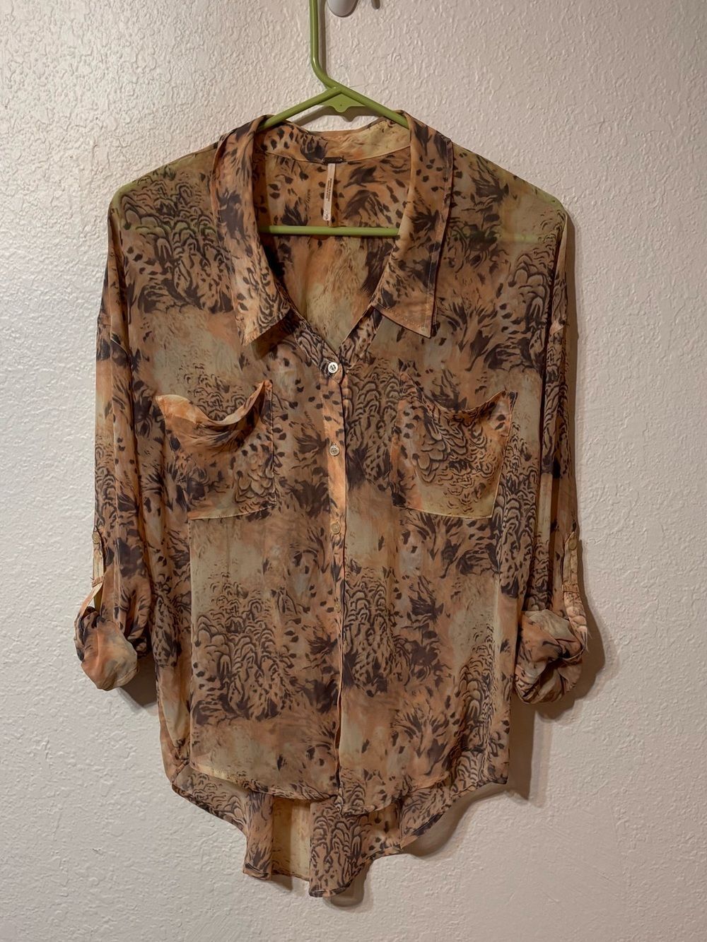 Free People Easy Rider Button Down Top Small